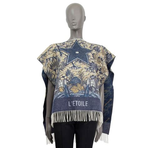 dior sweater etoile|CHRISTIAN DIOR blue cashmere 2020 L'ETOILE PONCHO .